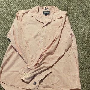 Red and White Checkered Long Sleeve Shirt